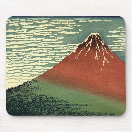 Hokusais South Wind Clear Sky or Red Fuji Mous Mouse Pad