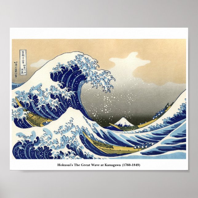 Hokusai's The Great Wave at Kanagawa (1760-1849) Poster (Front)