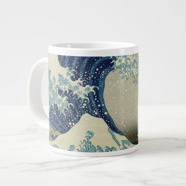 Hokusai's The Great Wave off Kanagawa Giant Coffee Mug (Front Left)