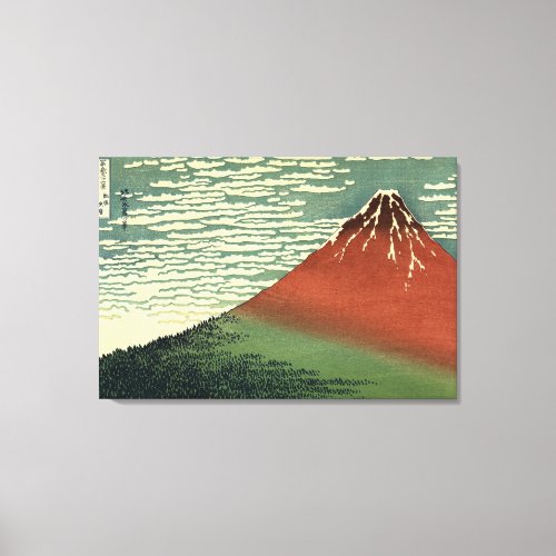 Hokusais Ukiyo_e South Wind Clear Sky or Red Fuji Canvas Print