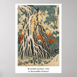 Hokusai's Waterfalls Kirifuri Poster