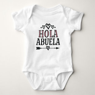 Hola Abuela Baby Reveal Abuelita Grandma Baby Bodysuit