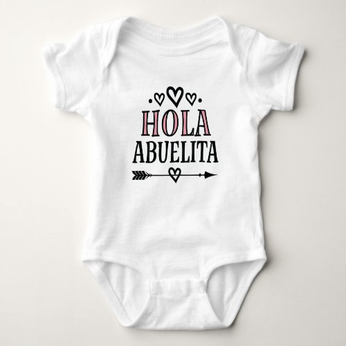 Hola Abuelita Baby Reveal Hello Grandma Baby Bodysuit