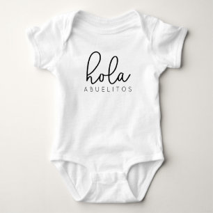 Hola Abuelitos Spanish Pregnancy Baby Announcement Baby Bodysuit
