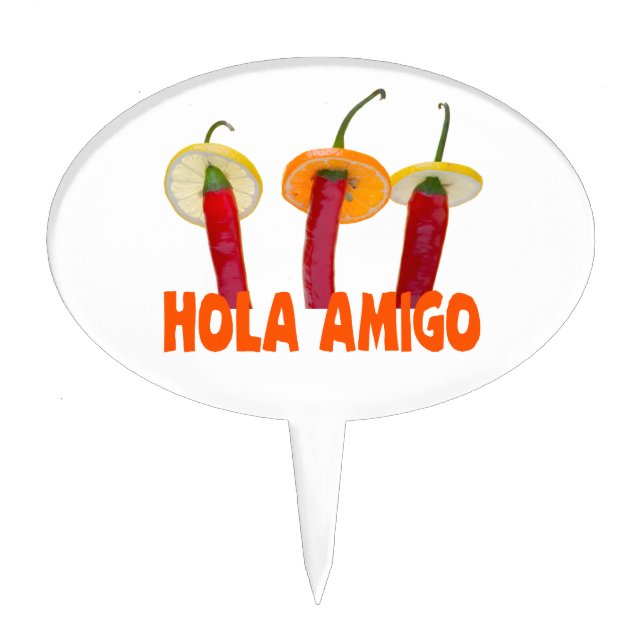 Hola Amigo Cake Topper (Front)