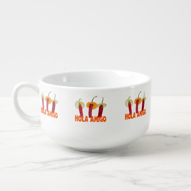 Hola Amigo funny Soup Mug (Right)