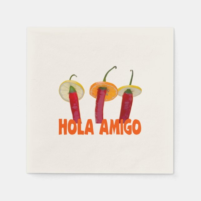 Hola Amigo Paper Napkins (Front)