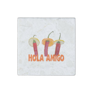 Hola Amigo Stone Magnet