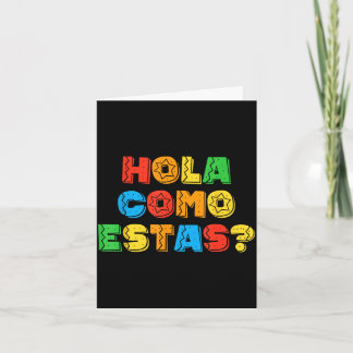 Hola como estas spanish teacher fiesta party card