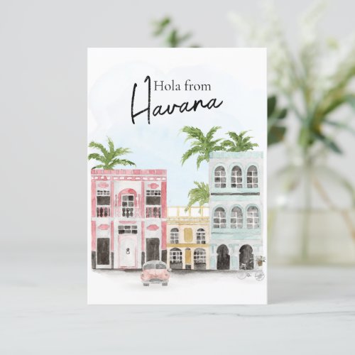 Hola from Havana Cuba Invitation