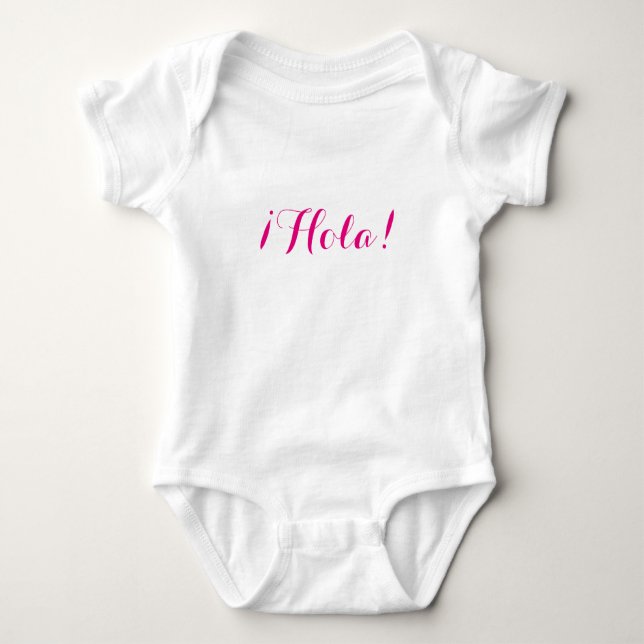 Hola - gift for baby - Customize Baby Bodysuit (Front)
