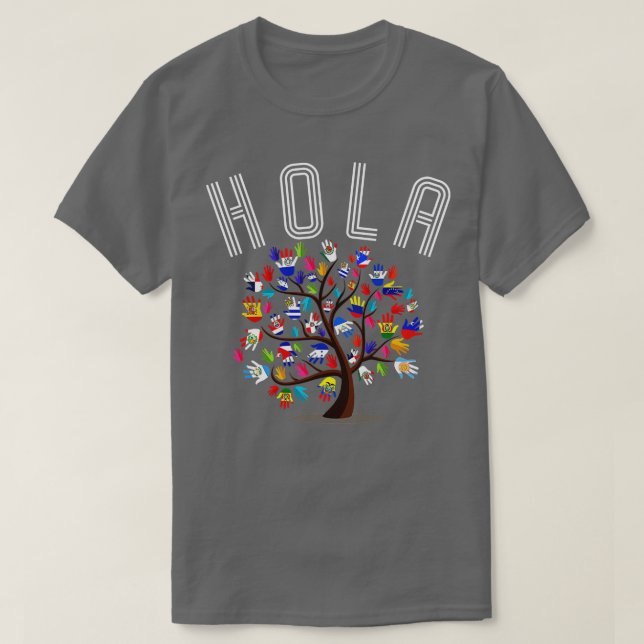 HOLA Hispanic Heritage Month T-Shirt (Design Front)