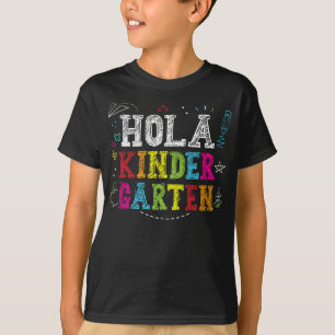 Hola Kindergarten Spanish Back to School Students T-Shirt