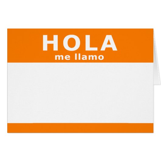 hola me llamo cards (Front Horizontal)