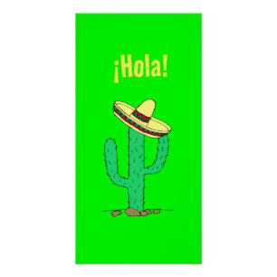 ¡Hola!  Mexican Art Spanish Greetings Poster