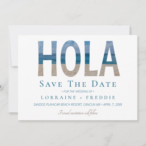 Hola Mexican Beach Wedding Save The Date