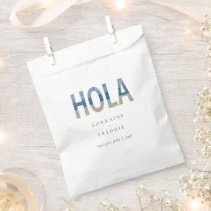 Hola Mexico Beach Tropical Destination Wedding Favor Bag