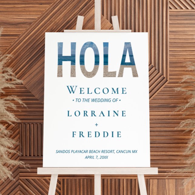 Hola Mexico Beach Welcome To Our Wedding Foam Board (Creator Uploaded)