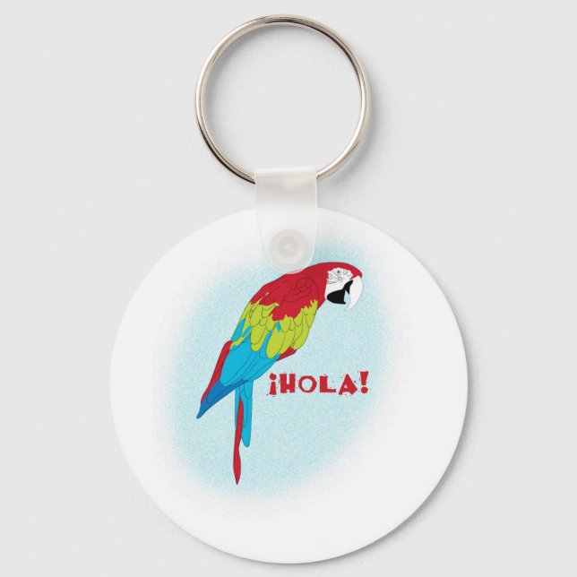 hola parrot keychain (Front)