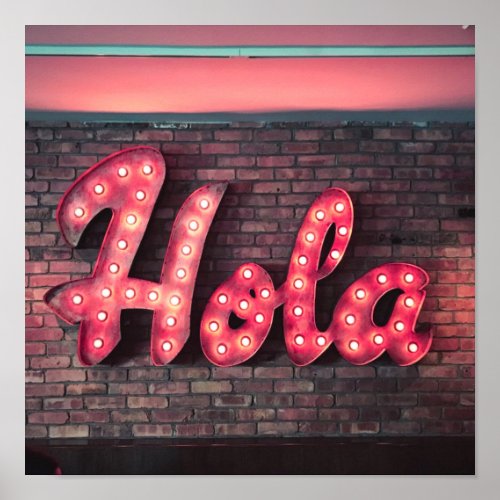 Hola Spanish Hello Neon Sign