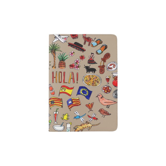 Hola Spanish themed Passport Cover (Front)