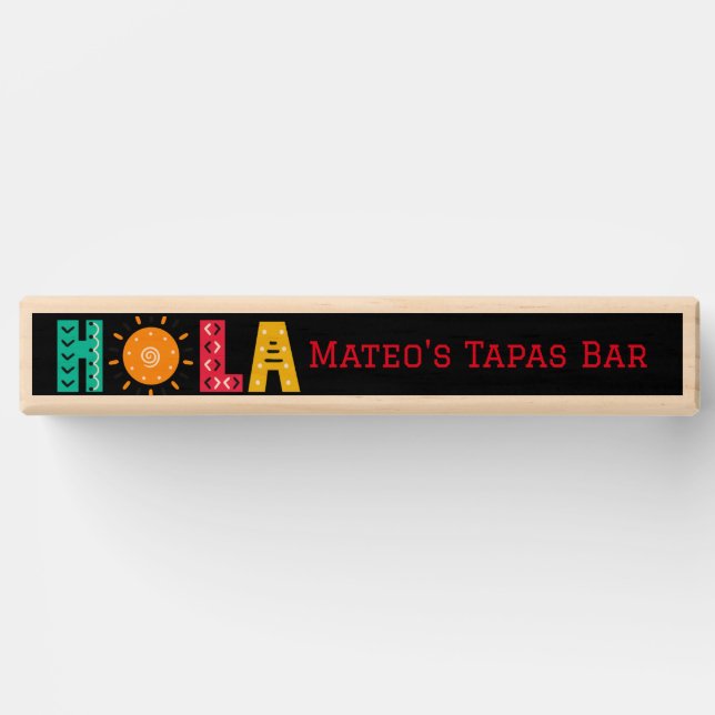 HOLA! Tapas Business editable names and logos Topple Tower (Front)