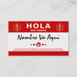 HOLA TENGO MASCOTAS EN CASA BUSINESS CARD
