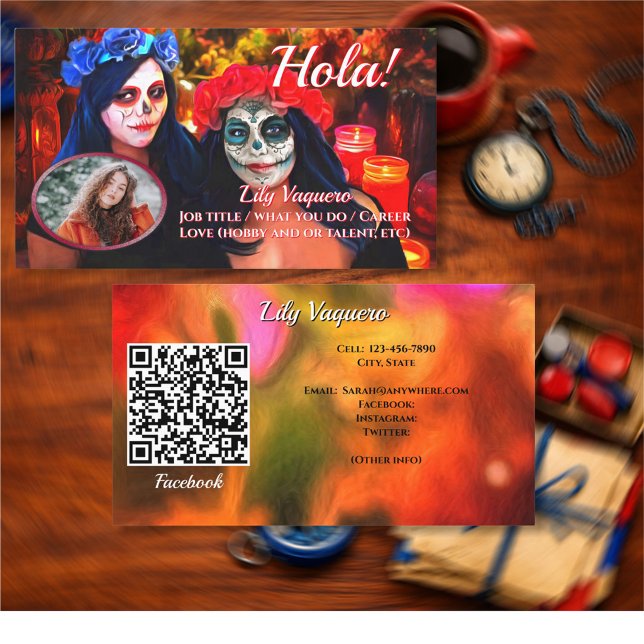 Hola Vallarta Catrinas 1718 QR Code Calling Card (Creator Uploaded)