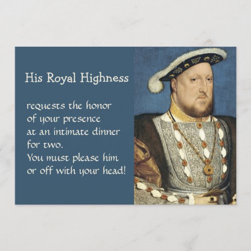 Holbein Portrait of Henry VIII King of England Menu