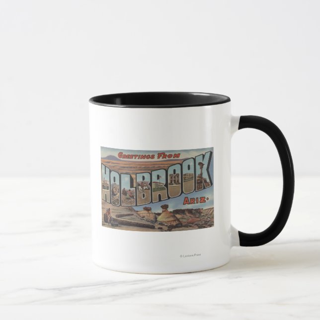 Holbrook, Arizona - Large Letter Scenes Mug (Right)