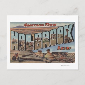 Holbrook  Arizona - Large Letter Scenes Postcard by LanternPress at Zazzle