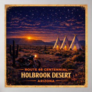 Holbrook Desert Arizona Centennial Poster
