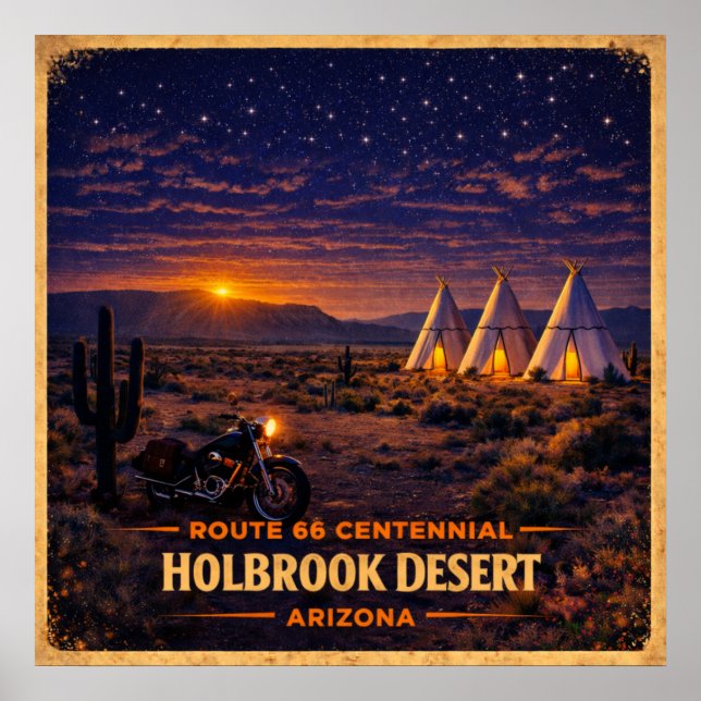 Holbrook Desert Arizona Centennial Poster (Front)