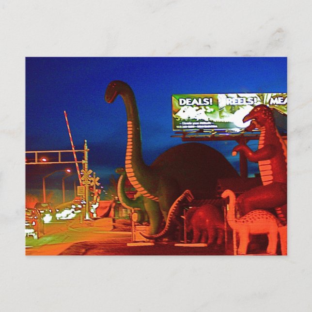 Holbrook Dinosaurs-Rte 66 Postcard (Front)