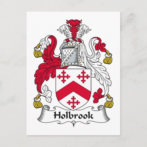 Holbrook Family Crest Postcard