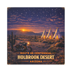 Holbrook Twilight Starlit Highway Milestone Metal Print