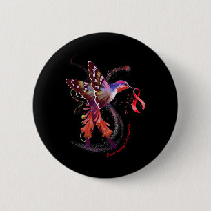 Hold Burgundy Ribbon Brain Aneurysm Awareness Button