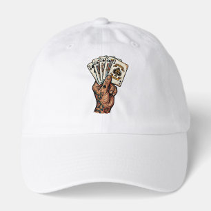 hold em poker print mens Cotton tee shirt Hat