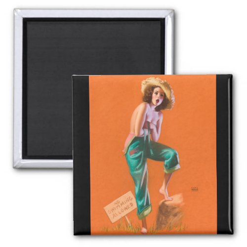 Hold Everything  Pin Up Art Magnet