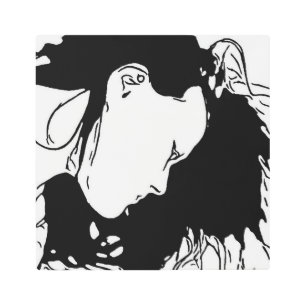 Hold Her Hair Back Metal Print