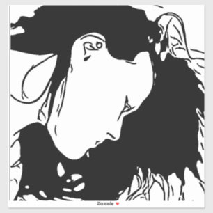 Hold Her Hair Back Sticker