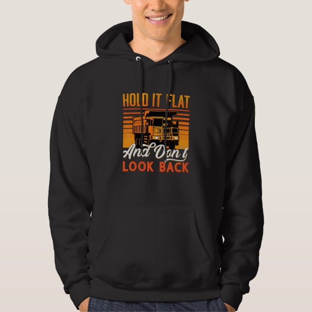 Hold It Flat And Don't Look Back Driver Miner Mini Hoodie (Front)