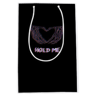 Hold Me Classic Skeleton Hand Heart Style Medium Gift Bag