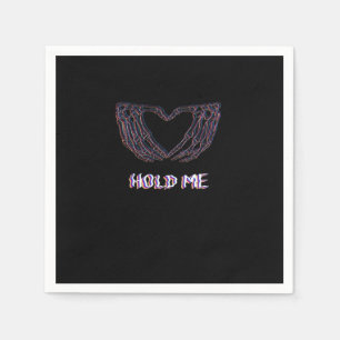 Hold Me Classic Skeleton Hand Heart Style Napkins