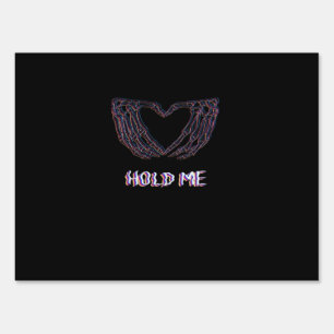 Hold Me Classic Skeleton Hand Heart Style Sign