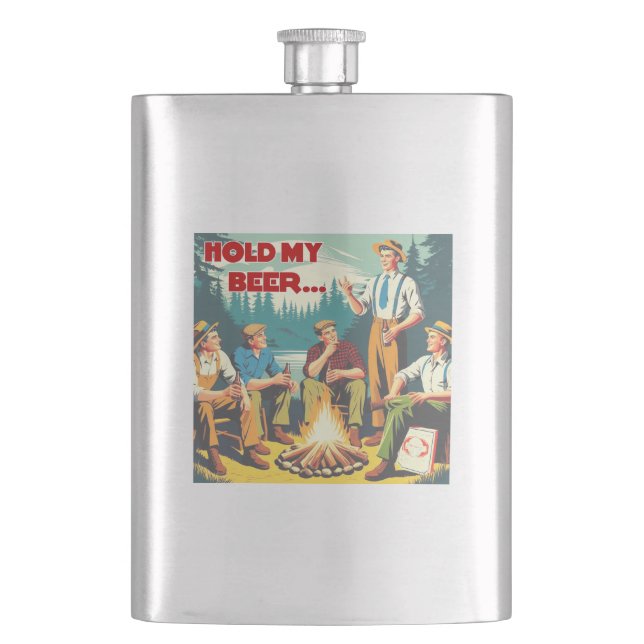 Hold My Beer Camping Flask (Front)