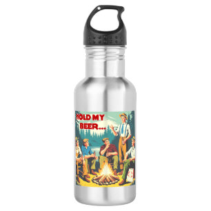 Hold My Beer Camping Stainless Steel Water Bottle