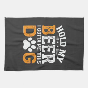 Hold My Beer Dog Lover Kitchen Towel