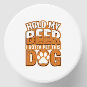 Hold My Beer I Gotta Pet This Dog Funny Dog Lover Mini Candle Favors