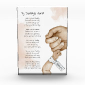 Hold My Hand Daddy Keepsake Poem Dad Gift Photo Block | Zazzle